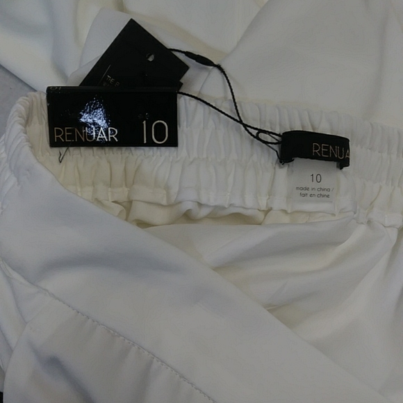 Renuar High Waisted Ivory Slacks With Full Lining, Size 10 NWT - Picture 5 of 6